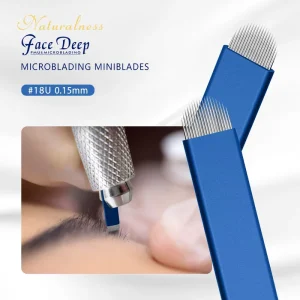 Naturalness Face Deep 18U 0.15MM NANO 3D Eyebrow Tattoo Microblading Embroidery Blade Needles for Pernement Makeup Eyebrow