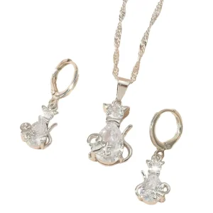 Necklace Europe and America Cross Border Hot Sales Personality Simple Everything Jewel Earrings Necklace Women Fashion