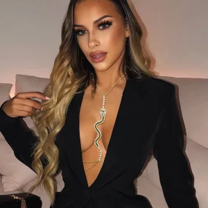 Necklace Waist Chest Snake Body Chains Jewelry Gold Plated Fashion Sexy Women’s Body Gem Iced Out Chain Factory