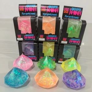 Needoh Groovy Jewel Children’s Diamond Gem Maltese Slow Release Squishy Pretend Play Gift for Boys and Girls Simulated Gemstone