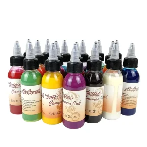 Neon Alcohol Based Organic Airbrush Tattoo Henna Ink 100mL Custom for Permanent Makeup Microblading Tattoo Kits