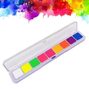 Neon Natural Look Red White and Blue Face Body Paint Tattoo Custom Halloween Christmas Makeup Party Face Painting With Brush
