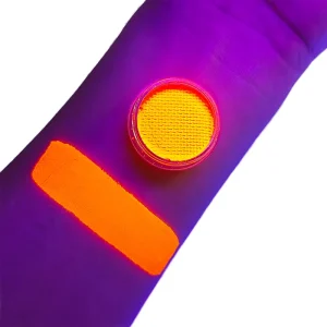 Neon UV Glow Water Activated Face Paint Cake Fluorescent Water Based Body Paint Pigment for Blacklight Party Club Stage Makeup