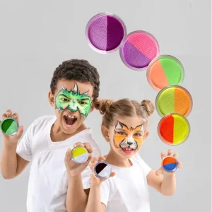 Neon UV Pastel Liners Water Activated Cake Liner Makeup Pigments Body Art Painting Supplies for Face and Body Paint