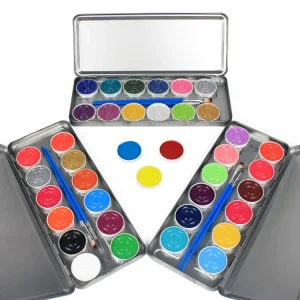 Neon Water-Based Washable Face & Body Paint Set 10g Professional Makeup Halloween Kid Children Supplies Painting Kit