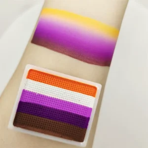 New 10g Rainbow Strip Color Halloween Face & Body Painting Palette Professional Children’s Split Cake