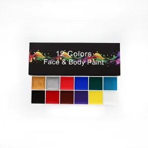 New 12 Color Non Toxic Natural Plant Based Oil Face Body Paints Set for Children CE Certified DIY Art & Performance Makeup