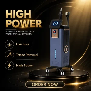 New 2 in 1 High Power Q Switch 808Nm Diode Hair Loss Machine 1064nm Tattoo Removal Beauty Equipment for Men