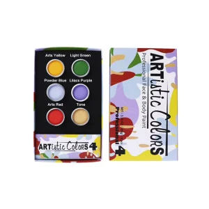 New Arrival Customized Washable Water Activated Eyeliner Pot 6 Colors Professional Art Face Body Paint Kit for Makeup