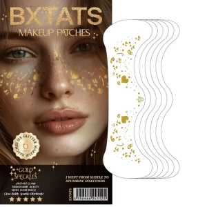 New Arrival Face Makeup Freckles Patches Gold Christmas Speckle Freckles Temporary Tattoo Sticker for Festival Party