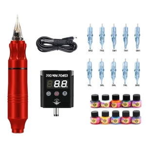 New Arrival Tuffking Brand Tattoo Factory Professional Complete Pen Tattoo Machine Set Kit for Salon and Beauty