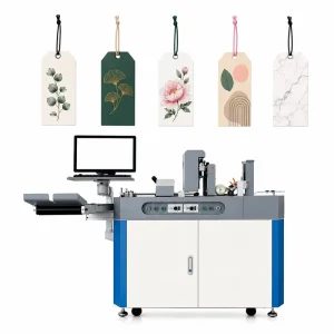 New Automatic Flatbed UV Inkjet Label Printer Single Pass 600dpi CMYK Eco-friendly Flex Stickers Nameplates Clothing Tags