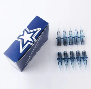 New Blue Ink Tattoo Cartridge Needles With Membrane OEM Tattoo Equipment