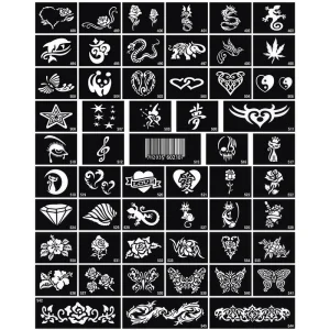 New Body Kit Supplies Strong Adhesive Temporary Tattoo Templates for Hands Feet Stencils