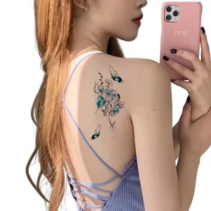 New Cross Border Guangdong New Chinese Style Cartoon Tattoo Stickers Disposable Waterproof Transfer Printed Floral