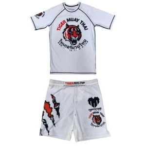 New Custom Men’s Rashguard+shorts Set for MMA Fight Wear for Jiu Jitsu & Grappling