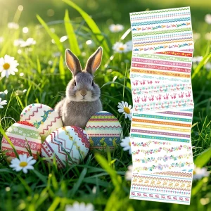 New DIY Easter Egg Sticker Waterproof Cute Easter Egg Festival Gift Kid Shining Powder Tattoo Sticker