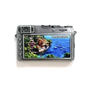 New Design Camera Style Metal Fridge Magnets Custom logo Zinc Alloy Refrigerator Magnets for Tourist Souvenir gifts