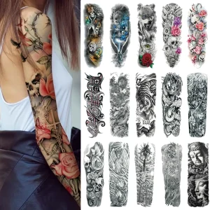New Design Fashion Waterproof Large Size Arm Temporary Tattoo Sticker Custom