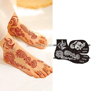 New Design Henna Tattoo Stencil Factory Supply Temporary Feature for Hand Body and Foot Painting