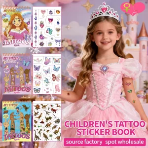 New Design Hot Foil Temporary Tattoo Stickers Christmas Party Body Art for Kids & Adults Ready to Ship From Factory