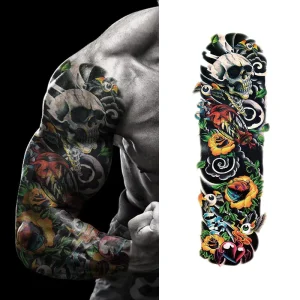 New Design Large Size Full Arm Permanent Tattoo Sticker for Man Sleeve Temporary Tattoos
