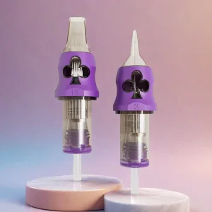 New Design Purple Tattoo Cartridge PC+304 Stainless Steel Needles Stable Plunger Membrane Liner 100% EO Gas Tattoo SMP