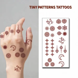 New Design Temporary Paper Tattoos Customizable Logo Henna Style Waterproof Lace Mandala Patterns for Body Application