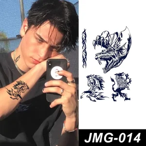 New Designs Temporary Tattoos Men Last 15 Days Realistic Permanent Paper Stickers Body Application Printing Process