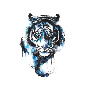 New Designs Waterproof Temporary Fake Half Arm Tiger Tattoos for Men Fashionable Paper Tattoo Stickers for Body Use