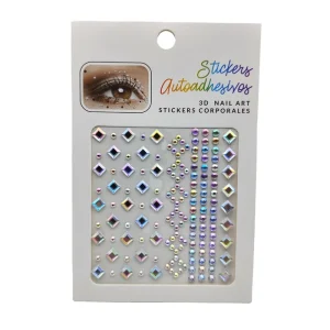 New Face Gem Jewels AB Colorful Crystal Gem Eye Face Body Jewel Crystal Rhinestone Stickers for Festival Party