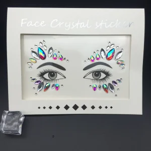 New Factory Face Jewels Tattoo Rhinestone Shiny Diamond Sticker Rave Crystals Eyes Body Sticker for Festival Decoration