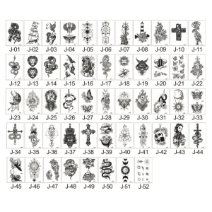 New Fashion Custom Temporary Tattoo Arm Neck Ankle Flower Waterproof Black Women Body Tattoo Sticker