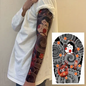 New Fashion Temporary Tatoo Sleeve for Men New Japanese Full Arm Tatoo Sleeve Tattoo Sticker Designs