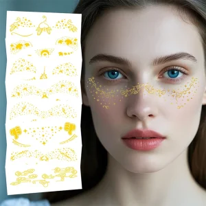 New Freckle Temporary Tattoo Stickers Waterproof Removable Hot Stamping Face Tattoos for Makeup Party Performances