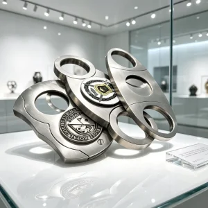 New Portable Cigar Cutter Thickened and Durable Design Stainless Steel Material with Metallic Texture