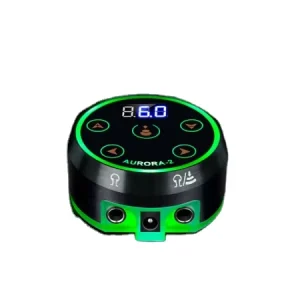 New Professional Mini AURORA II with Magnetic Tattoo Power Supply with Power Adaptor for Coil Rotary Tattoo Machines