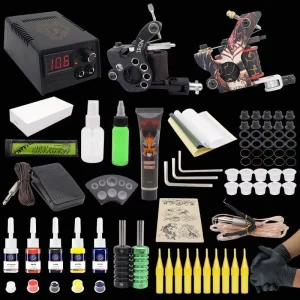 New Professional Tattoo Kit Complete Double Tattoo Machine Set With LCD Display Tattoo Power Supply