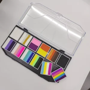 New Professional Water Activated 12 Split Color Professional rainbow Washable Face Body Paint Palette for Halloween Makeup