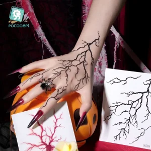 New Realistic Temporary Tattoos,Horror Eyes Tattoo Stickers, Party Favor Cosplay Makeup Bat Spider Halloween Tattoo Stickers