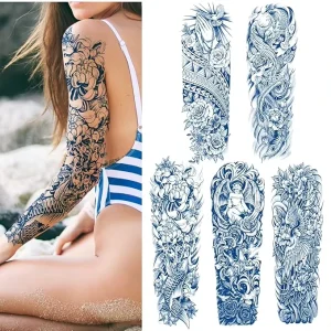 New Semi Permanent Sleeve Tattoo for Men and Women Realistic Eagle Tattoo Designs Art Arm Tattoo Designs