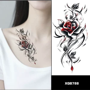 New Small Arm Animal Tiger Half Arm Tattoo Stickers Waterproof Sweat Flower Arm Semi permanent Tattoo Stickers