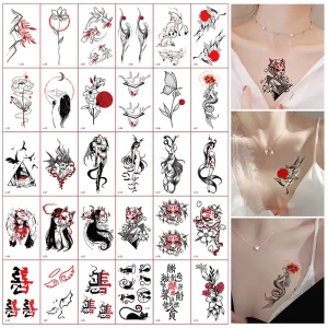 New Temporary Small Finger Hand Waterproof Eco friendly Customizable Tattoo Sticker 5.7×9.7cm
