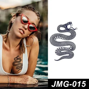 New Tribal Snake Tattoo Sticker Long Lasting Waterproof Arm Tatuajes Temporales for Women and Men