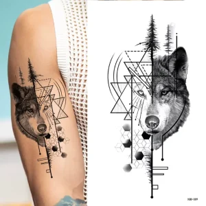 New Waterproof Temporary Tattoo Stickers Tribal Design Half Arm Tattoos