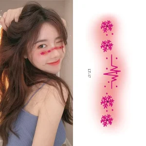 New Year Colorful Face Tattoo Stickers Temporary Glitter Body Art for Parties & Celebrations