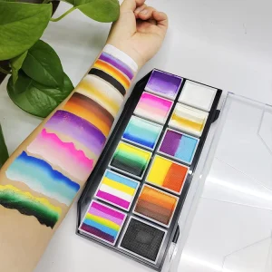 Newest Design Body Painting Supplies Split Cake Face Paint Makeup Kit Rainbow Water Based Kids Face Body Painting Palette