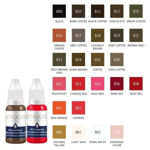 Newest or 28 Colors Permanent Makeup Pigment Tattoo Ink for Eyebrow Eyeliner Lips Scalp Micropigmentation