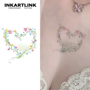 Newly Designed Eco Friendly Waterproof Sexy Floral Face & Chest Temporary Tattoo Stickers for Parties & Weddings