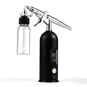 No Clean Clog Proof Gravity Feed Rechargeable Airbrush for Model Painting Gundam Kit 3 Speed Adjustable Type C Port